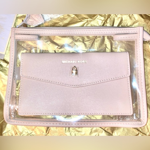 Michael Kors Handbags - Michael Kors Transparent Clear MakeUp Bag NWT